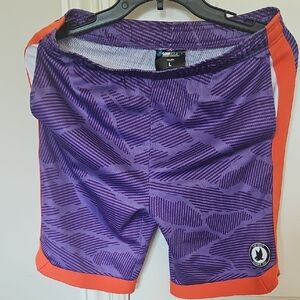 Society Kids Purple and Orange Shorts